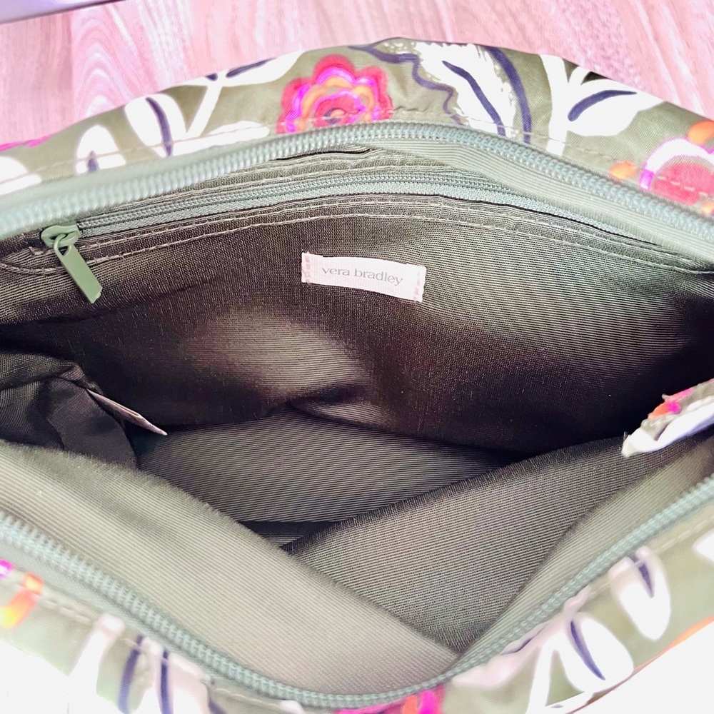Vera Bradley Astoria Shoulder Bag | Bubbly Flowers Green | Medium - Picture 5 of 6